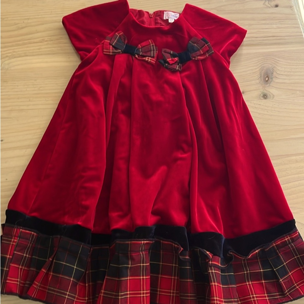 Biscotti collezioni red velvet dress - girls 4T